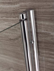 Puerta de <span class=keywords><strong>Ducha</strong></span> Pivote de Vidrio Templado Plegable de 3 Paneles de 6 mm, sin Marco, con Montaje en Pared y Tira de Sellado Impermeable - Product Image 5