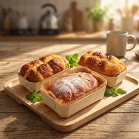 Boîte à gâteau et à pain en bois résistante aux hautes températures pour four à micro-ondes