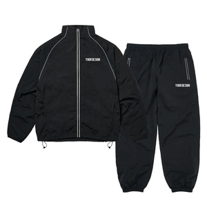 Survêtement Imperméable en Nylon Froissé Coupe-Vent avec Doublure en Filet, Passepoil et Cordon de Serrage pour <span class=keywords><strong>Homme</strong></span> Sports <span class=keywords><strong>Football</strong></span> - Product Image 1
