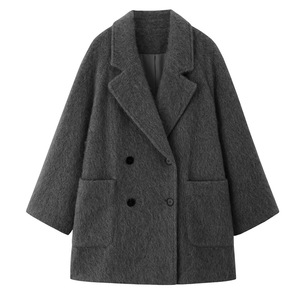 Weshallo cao cấp tùy chỉnh củ<span class=keywords><strong>a</strong></span> phụ nữ ngắn yak len áo sang trọng đôi ngực với lông cừu đồng bằng nhuộm cho mù<span class=keywords><strong>a</strong></span> đông - Product Image 3