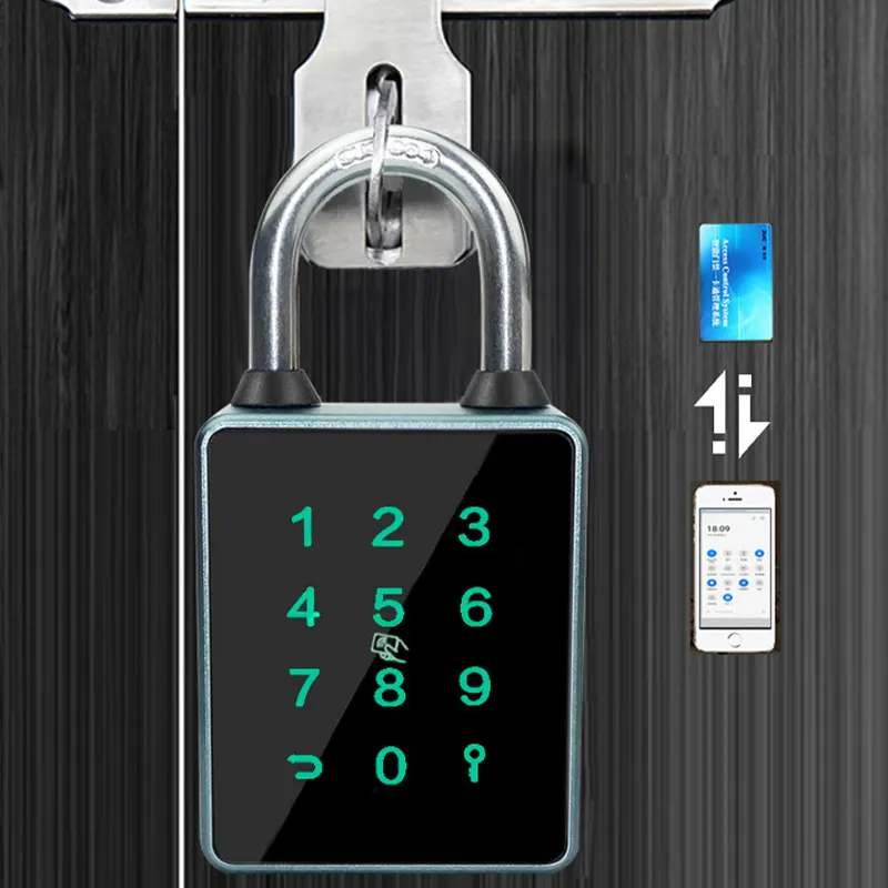 Biometric Fingerprint Door Lock Outdoor Smart Padlock With Password Key Home Office Security Door Padlock