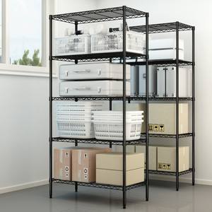 810lbs טעינת משקל לכל פלדה מדף 5 Tiers NSF מטרו משרד תעשייתי עצבים אחסון חוט מתכת מדפי בגימור כרום - Product Image 1