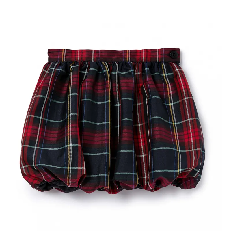 Aangepaste Uw Eigen Merk Kinderkleding School Meisje Tartan Rok Klassiekers Plaid Kids Rok Ballon Bubble Leuke Meisjes Rokken