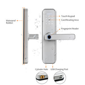 Serrure de maison intelligente de haute qualité porte en aluminium empreinte digitale et WiFi activé Tuya TTlock avec mot de passe carte-clé appartement hôtel - Product Image 4