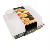 Vente flash - Boîte d'emballage en papier sur mesure pour l'emballage de sandwichs de restauration rapide