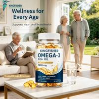Gélules d'huile de poisson Oméga 3 à marque privée, formule d'acides gras essentiels EPA DHA haute puissance, complément de bien-être quotidien