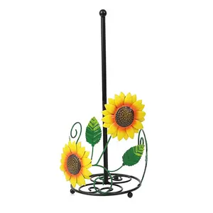 Sunflower Paper Towel Holder and Accessories Yellow Farmhouse Countertop