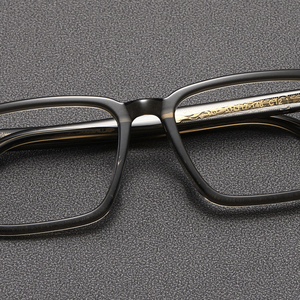Lunettes de vue rectangulaires à monture intégrale, monture noire solide, anti-UV, unisexe, adultes, correction de la vue - Product Image 4
