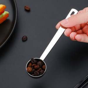 Argent Or Acier Inoxydable 18/8 Cuillères <span class=keywords><strong>À</strong></span> Mesurer <span class=keywords><strong>Cuillère</strong></span> <span class=keywords><strong>À</strong></span> Café <span class=keywords><strong>À</strong></span> Long Manche 5ml <span class=keywords><strong>à</strong></span> 30ml Échelle Scoop Café Poudre Outils De Cuisson - Product Image 2