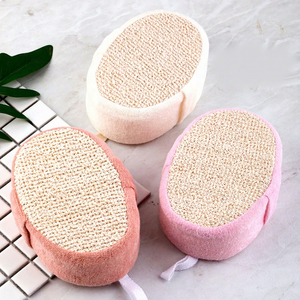 Éponge de bain en loofah naturelle écologique en gros d'usine, éponges et brosses exfoliantes pour le corps en <span class=keywords><strong>sisal</strong></span> et chanvre, forme ovale simple pour le dos - Product Image 1