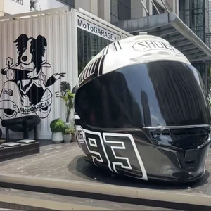 Custom Modern Handmade Resin Helmet Sculpture Elegant Outdoor Fiberglass Crafts Decoration <strong>Large</strong> <strong>Ornament</strong> - Product Image 3