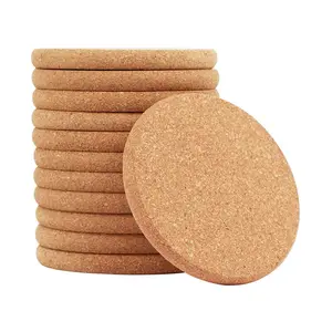 High Quality Custom Reusable Round Blank Cork Coasters Tea Cup Mat For Table Decoration
