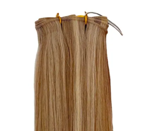 Hot sales virgin hair vendor remy hair flat weft European genius weft hair extension