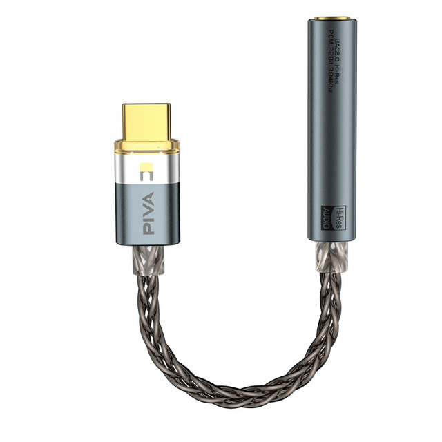 PIVA BA30 Type-C to 3.5mm Hi-Res HIFI Audio Headphone Amplifier 384KHz 32bit Sampling Rate DAC Digital Decoding