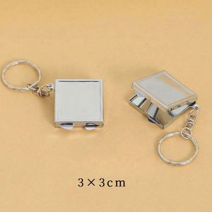 Modern Heart Shaped FREEFORM <b>Mirror</b> Keychain-Custom Logo Metal Keyring for Promotional Gifts & DIY Crafts - Product Image 3
