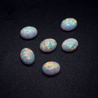 Opale naturelle ovale à jeu de couleurs intense bleu, incrustée en or K haut de gamme, accessoires DIY pour bagues, vente en gros