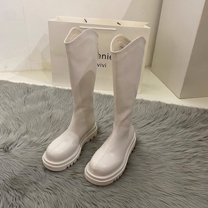 Bottes longues pour femme Printemps 2026, extensibles, coupe ajustée, talon épais, bout carré, mi-mollet, hauteur genou, style équestre - Product Image 4