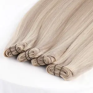 Dropship ekstensi rambut kutikula Rusia Ultra tipis Balayage rambut Donor tunggal ekstensi rambut Rusia