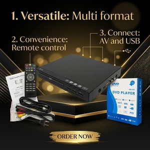 Lecteur <span class=keywords><strong>DVD</strong></span> HD portable, lecteur <span class=keywords><strong>DVD</strong></span> audio-vidéo domestique, prend en charge les cartes USB et SD - Product Image 3