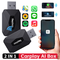 Nouveau Dongle USB intelligent sans fil Android 2-en-1 avec boîtier Carplay automatique qui convertit la connectivité filaire en connectivité Plug Play Installation facile