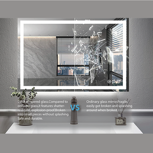 Muebles de Baño Sin Marco con LED, Conexión WiFi, Espejo <span class=keywords><strong>Antivaho</strong></span> con Bluetooth y Ajuste de Temperatura - Product Image 5