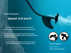 Bicicletta Acquatica Gonfiabile Portatile in PVC per Adulti - Uso Esterno in <span class=keywords><strong>Mare</strong></span> e Parchi Acquatici Blu con Logo Personalizzato Serie WB - Product Image 4
