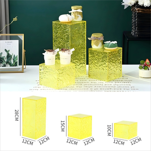 Support moderne et écologique pour gâteau en acrylique de qualité alimentaire et support pour cupcake de mariage présentoirs assemblés - Product Image 6
