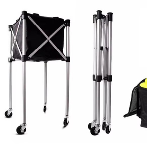 Chariot de rangement portable en alliage d'aluminium pour pickleball, chariot d'entraînement pliable pour pickleball, panier de ramassage de balles, certifié USAPA pour l'entraînement - Product Image 1