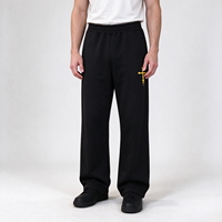 Pantalon de survêtement droit pour homme, taille à cordon, décontracté, streetwear d'hiver, en molleton de coton, personnalisable avec logo, pour hommes et femmes