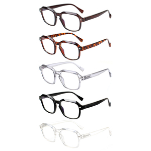 Gafas <span class=keywords><strong>de</strong></span> <span class=keywords><strong>Lectura</strong></span> con <span class=keywords><strong>Lentes</strong></span> Transparentes Anti Luz Azul, Cuadradas, Retro, <span class=keywords><strong>de</strong></span> Moda, <span class=keywords><strong>de</strong></span> Alta Calidad, con Logotipo Personalizado al por Mayor para Hombres y Mujeres - Product Image 1