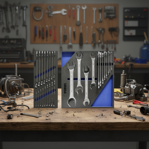 Fervi Industrial Grade Double End Chrome Vanadium Steel Metric Combination Wrenches <b>Tool</b> Kit with 3-Year Warranty - Product Image 2