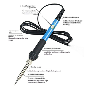 Temperature-Adjustable 60W 80W Digital Display <b>Electric</b> <b>Soldering</b> Iron Pencil Grip Fast Heating Welding Repair Crafts DIY - Product Image 6