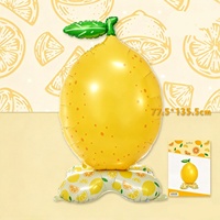Ballons en aluminium en gros, motifs fruits (fraise, citron), grande taille, thème estival, ensemble de ballons pour la décoration de fêtes et événements
