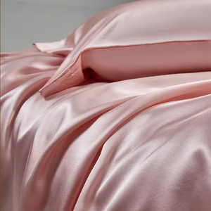 <strong>Light</strong> <strong>Grey</strong> Customised Size Silk <strong>Bedding</strong> Four Pieces Silk Bed Sheets <strong>Bedding</strong> Set 100% Mulberry Silk - Product Image 6