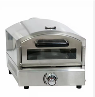 Four à pizza au gaz en acier inoxydable, machine de cuisson commerciale, machine à pain de qualité professionnelle pour la fabrication de pizzas