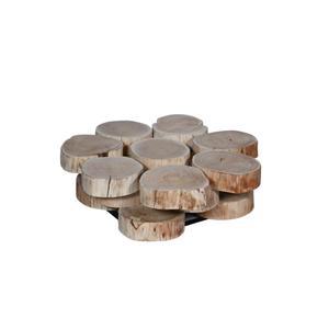 Mesa de centro rústica de madera hecha a mano, diseño geométrico moderno, muebles para sala de estar, mesa de centro ecológica - Product Image 4