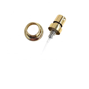 Atomizador de <span class=keywords><strong>Perfume</strong></span> de <span class=keywords><strong>Metal</strong></span> Dorado de Alta Gama de 15 mm con Borde Escalonado y Bomba de Aluminio - Product Image 4