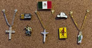 Personnalisé San Judas Chapeau Pin Métal Perle Chaîne Cap Clip Badge Clip Cap Pin Chapeau Avec Chaîne Croix Émail Pin pour Chapeaux - Product Image 4
