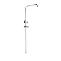 Matériau en acier inoxydable chromé 7 formes réglable fixe barre coulissante de douche bras de montage mural support de douche support tige de levage