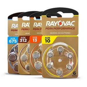 Batería para audífonos <span class=keywords><strong>RAYOVAC</strong></span> PEAK PERFORMANCE A10 Batería para audífonos de zinc y aire - Product Image 1
