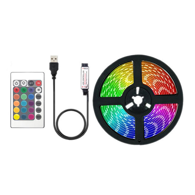 5V 2835 USB RGB LED Strip Light 1M 2M 3M 4M 5M RGB TV Backlight Remote App Control Flexible Smart Led Strips