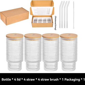 Vaso apilable de 11 oz de gran venta, moderno vaso para café con leche, vaso retro con diseño de flor de manzanilla, vaso para cola, vaso para cerveza Glacier - Product Image 6