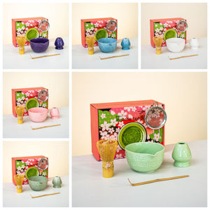 Tùy chỉnh Nhật Bản Matcha Bát Quà Tặng Whisk Set Whisk Bowl chủ và Scoop Matcha Tea Set - Product Image 5