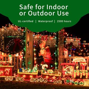 Rõ Ràng Giáng Sinh Chuỗi Đèn 100 200 300 Đếm Sợi đốt Bóng Đèn Mini Đèn Cho Trong Nhà Xmas Cây Trang Trí Đám Cưới - Product Image 6