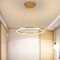 Lustre linéaire moderne en aluminium doré à LED réglable en hauteur, directement de l'usine, pour salon