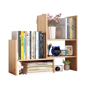 Meinijia Multi Tier Desk Bookshelf Wooden Organizer For Students Office Dorm Storage <b>Shelf</b> Minimalist Design Rectangle Standing - Product Image 5