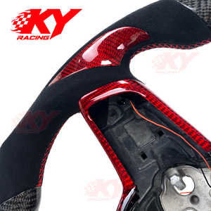 พวงมาลัยหนังกลับคาร์บอนไฟเบอร์แบบกำหนดเองสำหรับรถยนต์ Volkswagen VW Golf Mk7 Mk7.5 R 7R GTI Mk6 6R Mk8 Polo Tiguan - Product Image 2