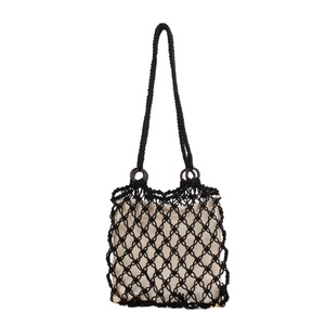 Il design del modello di moda può essere personalizzato borse da spiaggia a mano da donna borse da spiaggia in paglia estiva di lusso macrame - Product Image 1