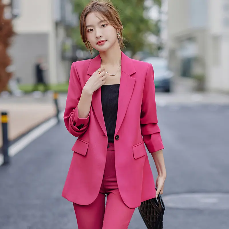 Fashion new high-end fashion women's business work suit design temperament casual two-piece women's swallow tail suit