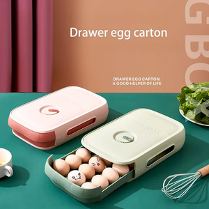 The New <b>Drawer</b> Type Egg Storage Fridge Box Kitchen <b>Stackable</b> Portable <b>Plastic</b> Eggs Container Organizer Kitchen Tools - Product Image 2